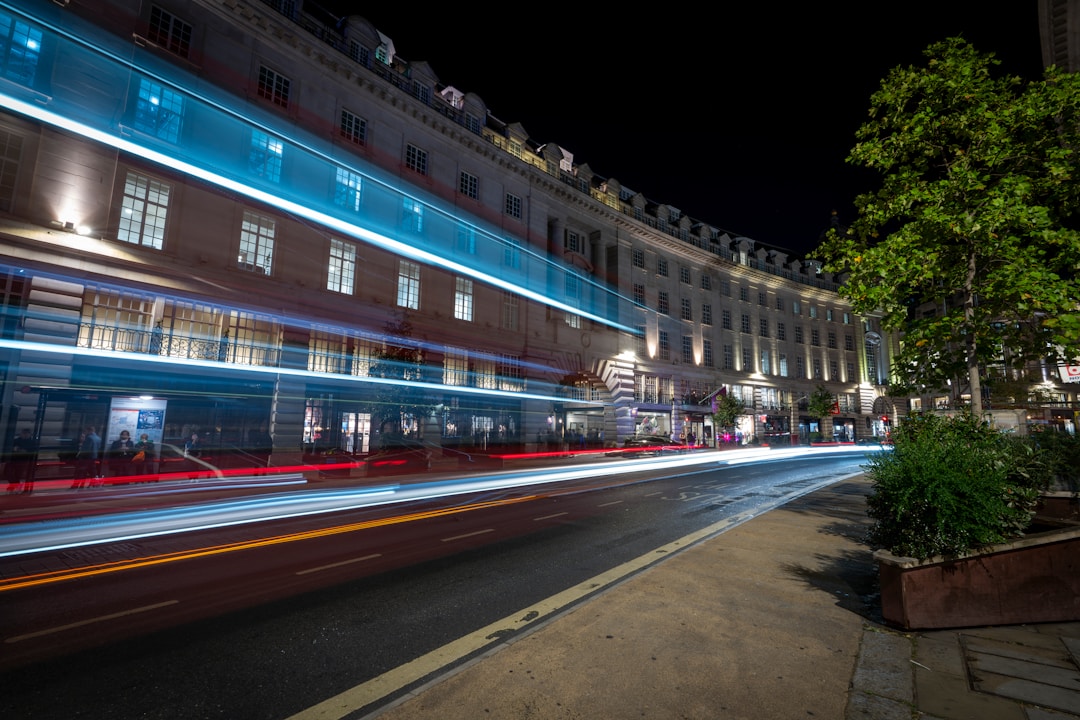 City street at night